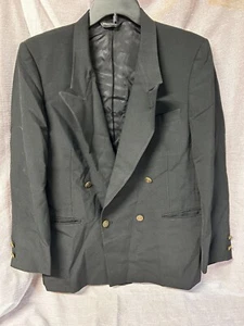 Vintage Pierre Cardin Men's Union Made in  USA Black Blazer Suit Jacket - Picture 1 of 4