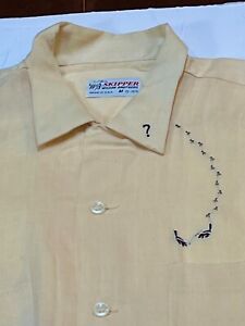 Collectible 1950s Rockabilly Shirt "Skipper" by Wilson Bros., Skunk Theme, Sz, M