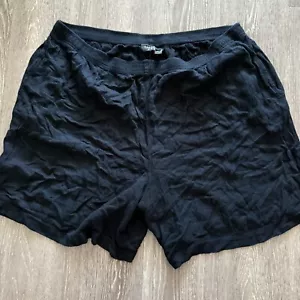 Carole Little Sport Vintage 90s SOFT Black Womens Shorts - Size 14 - Picture 1 of 6