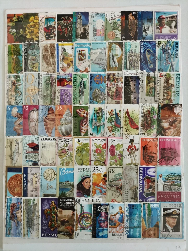 Bermuda Stamps - 70 Diff. All Large Recently Used Commems  Very Fine 1965 Onward - Image 1 of 1