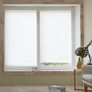[4Pack] White-RV Trailer Pleated Blind Shades (35x90"), Cordless Self Blinds - Bild 1 von 7