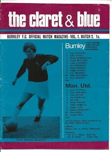 Football Programme BURNLEY v MAN UTD Aug 1970 - Picture 1 of 1