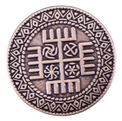 Hände Gottes Svarog Kolovrat Rodnover Symbole slawischer Ureinwohner Glaube polnische Anstecknadel - Bild 1 von 4