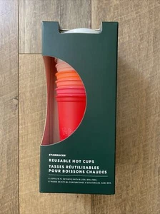 NEU Starbucks 2019 Winter Christmas Reusable Hot Cups 6er Pack Deckel Rot Pink - Bild 1 von 3