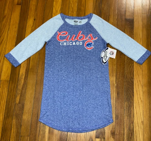 NWT Concepts Sport Sleepwear Chicago Cubs Long Sweatshirt Lounge Bed Shirt S Cover