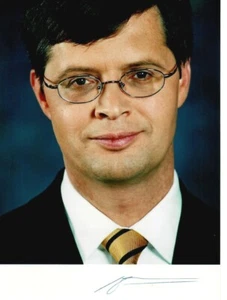 Foto a color "PM de los Países Bajos" Jan Peter Balkenende firmada a mano 5X8,5 - Imagen 1 de 1