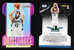 2013-14 Panini Prizm Dominance Purple Prizms Die-Cut /49 Kevin Love #6