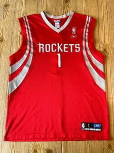REEBOK Vintage NBA Houston Rockets TRACY MCGRADY #1 Mesh Jersey Men's Size Large - Picture 1 of 5