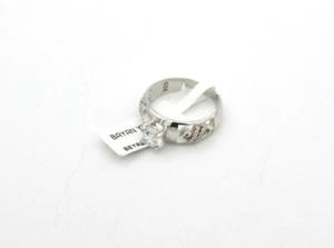 Wunderschöner Damen Ring 925 Silber mit weißen Stein | Gr. 58 (c) - Bild 1 von 2