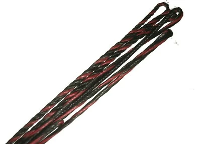 62" LONGBOW-  Actual Length - BLACK & RED B-50 DACRON FLEMISH TWIST BOW STRING   - Image 1 of 2