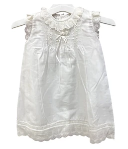 House Of Hatten Dress Baby Girl 9 Months White Flower Embroidered Gown - Picture 1 of 2