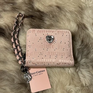 NWT Juicy Couture Starry Night Zip Bifold Wallet Wristlet - Pink Diamond - Picture 1 of 5