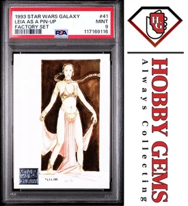 PRINCESS LEIA SLAVE PSA 9 1993 Topps Star Wars Galaxy Factory Set #41 - Picture 1 of 2