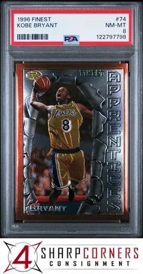 Kobe Bryant 1996 Topps Finest #74 radiocontrol Lakers Hof PSA 8 Foto 1 de 3