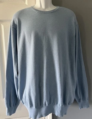 Suéter Suéter Peter Millar Crown Performance Algodón Seda Cachemira Azul NUEVO Foto 1 de 4