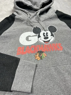 Disney Blackhawks Sudadera con Capucha Juvenil XL Fanáticos Mickey Mouse Gris NHL Sudadera Foto 1 de 4