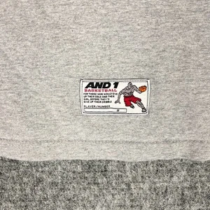 AND1 Basketball shirt Mens M Gray Short Sleeve Crewneck Activewear Vintage 90s - Picture 1 of 8
