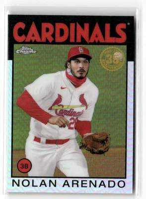 2021 Topps Chrome #86BC-5 Nolan Arenado 1986 35th Anniversary CARDINALS - Image 1 of 2