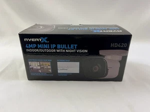 Avertx 4MP Mini IP Bullet In/Outdoor Night Vision Camera AVX-HD420IR HD420 - Picture 1 of 4