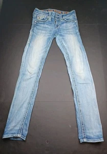 Rock Revival Jena Damen Skinny Low Rise Denim Jeans Gr. 25 Straight Leg - Bild 1 von 15