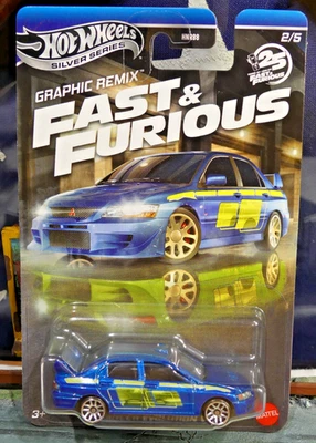 Hot Wheels Silver Series Graphic Remix Fast & Furious 2/5 - Lancer EVO VII - ¡GUAU! Foto 1 de 3