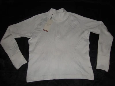 New Women's CALIA Relaxed Seamless 1/4 Zip Long Sleeve WAX34139 - Size S - White - Image 1 of 4