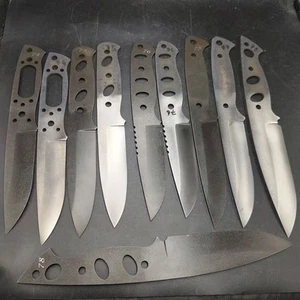 LOTE DE 10 HOJAS EN BLANCO DE ACERO INOXIDABLE HECHAS A MANO PERSONALIZADAS PARA SUMINISTROS PARA HACER CUCHILLOS - Imagen 1 de 1