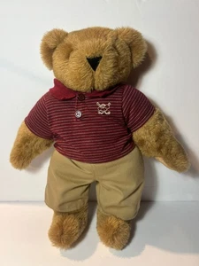 Vermont Teddy Bear 15" Polo Shirt And Shorts Brown Vintage Retired - Picture 1 of 5