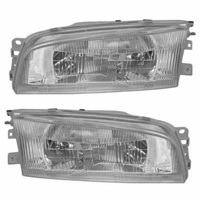 For 1997-2002 Mitsubishi Mirage Headlight Pair Driver Passenger Side w/Bulbs - Image 1 of 4