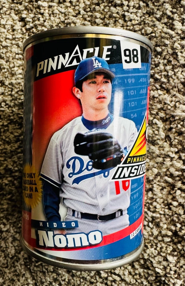 Los Angeles Dodgers 1998 Hideo Nomo Pinnacle Card In A Can Brand New Sealed Can - Image 1 of 4