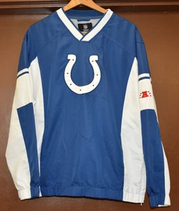 Vintage Indianapolis Colts NFL Team Apparel Windbreaker Pullover ~ Large - Bild 1 von 7