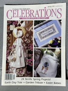 Leisure Arts CELEBRATIONS Counted Cross Stitch Pattern Spring 1992 - Picture 1 of 1