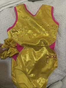 PINK leotard With Matching Scrunchie - Picture 1 of 3