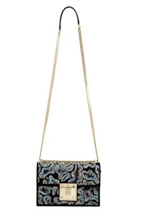 Versace 100% Leather Embellished Multi-Color Women's Crossbody Shoulder Bag - Picture 1 of 9
