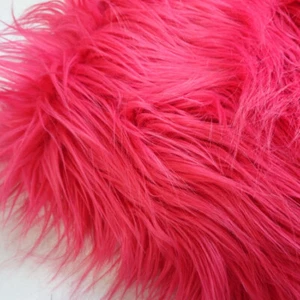 Luxury Fur Fabric- Approx 75mm Long Pile- Cerise- 150cm/59" Wide- £18.99mt - Picture 1 of 1