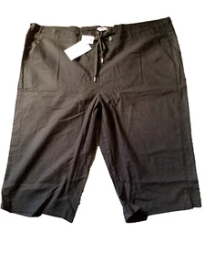 Sheego @ curvissa plus sz 30 dark grey linen mix shorts cropped Trousers spring - Picture 1 of 3