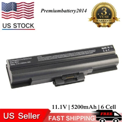 Battery For Sony Vaio VGN-FW140E VGN-FW510F VGN-NS240E VGN-NW270F VPCF115FM USA - Image 1 of 4