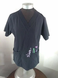 Pink Panther scrub woman's XS  Medical Nurse Doctor Healer Sleep  - Picture 1 of 7