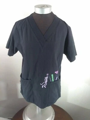 Pink Panther scrub woman's XS  Medical Nurse Doctor Healer Sleep  - Image 1 of 4