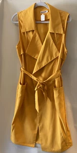 Recless Angel Sleeveless Duster/Trench Mustard Yellow XL - Picture 1 of 5