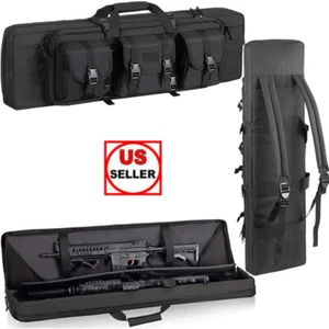 36" Tactical Double Rifle Bag Gun Range Padded Soft Case Backpack Carry Case USA - Bild 1 von 11