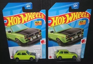 Hot Wheels 2023 '73 Honda Civic Custom HW J-Imports Errori Verdi VHTF | Lotto di 2 - Foto 1 di 14
