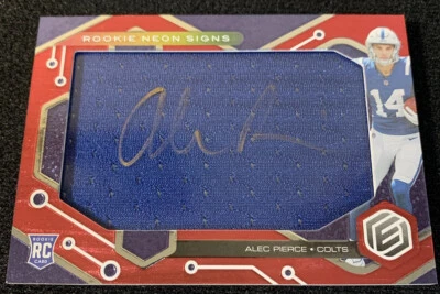 ALEC PIERCE: 2022 Elements RC #/99 ROOKIE NEON SIGNS RPA Colts - Image 1 of 4