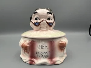 MCM Kitsch Japan Ceramic Chopper Hopper Denture Holder Hand Painted Denture - Picture 1 of 7