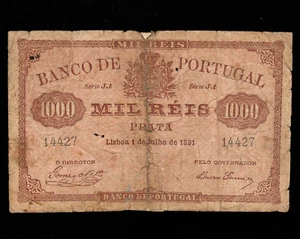 Portugal 1000 Reis  1891  P-66 - Picture 1 of 4