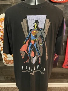 DC Comics 1995 Super Man Shirt Single Stitch Vintage Hanes XL Marvel DISTRESSED - Bild 1 von 12