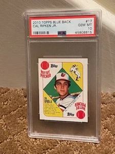 2010 Topps Blue Back Cal Ripken Jr. PSA 10 Mini Card NEW Case POP 2 - Picture 1 of 1