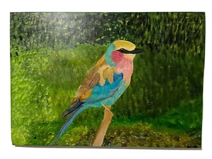 Puerto Rican Painting Art Acrylic on Canvas Ave en El Monte - Picture 1 of 2