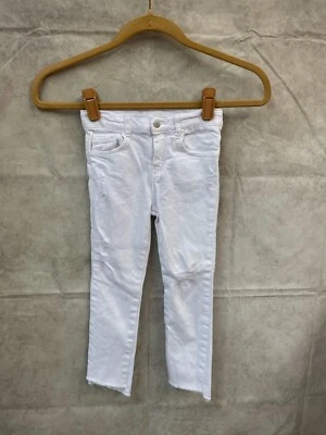 Pantalones de mezclilla Zara para niños pequeños blancos mezcla de algodón aspecto rasgado talla 4-5 años 110 cm Foto 1 de 4