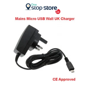 Mains Micro USB Wall Charger Socket 3 Pin Mobile Phone For Microsoft Nokia Lumia - Picture 1 of 3